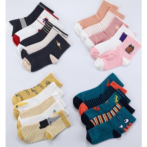 5 Pairs/lot Baby Girls Socks Autumn and Winter Cotton Newborn Baby Socks Baby Kids Socks for Children Boys Socks 1-12 Y