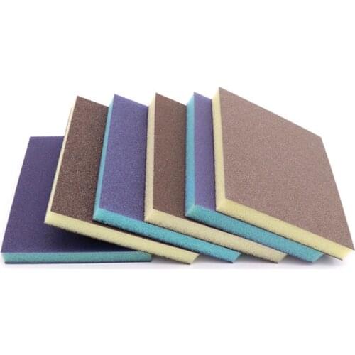 80-220 Grit Polishing Sanding Sponge Block Pads Double Side Abrasive Tools Sandpaper Discs 96x120x13mm