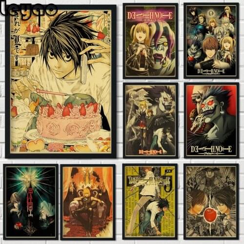 5d Diy Diamond Painting classic Japanese Anime Death Note Family Cross Stitch Kits Retro Style Bar childrens room Poster
