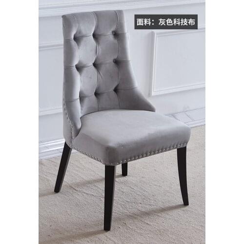 American Solid Wood Dining Chair Neoclassical Postmodern Home Make-up Stool Simple European Model Room Designer Net Red Negotiat