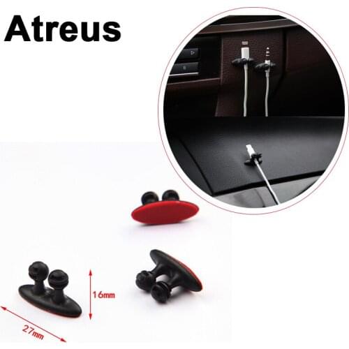 Atreus 8pcs For Lexus Honda Civic Opel astra h j Mazda Kia Rio Ceed Volvo Lada Car Tidy Charging Cable Wire Clip Holder Sticker