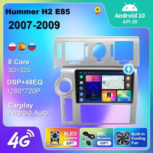 For Hummer H2 2007 2008 2009 Stereo Car Radio Multimedia GPS Navigation Car Android Auto Carplay 2din Android 10 No DVD Player