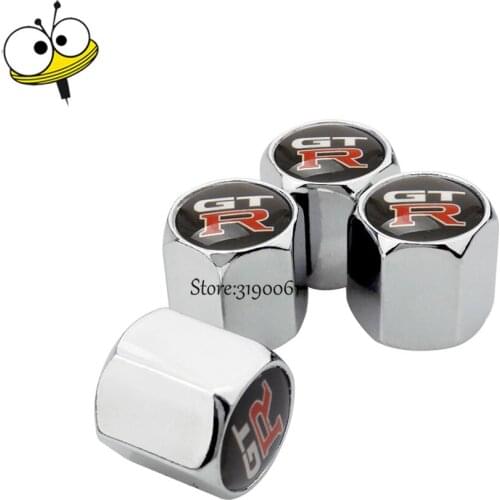 Car Accessories Wheels Tire Valve Stem Caps For GTR Logo For Nissan GTR X-trail Xterra Qashqai Sylphy March Ellure Rogue Livina