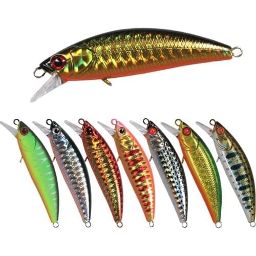 1 pieces 6cm / 6g Bionic Minnow Fishing Lure Wobblers Artificial Hard Crank Bait Fishing Bass Bait Plastic Pike Carp Lures