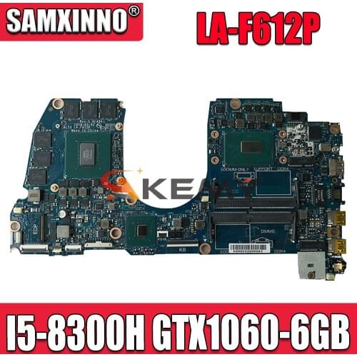 LA-F612P Laptop motherboard For DELL G3 17-3779 original mainboard I5-8300H GTX1060-6GB
