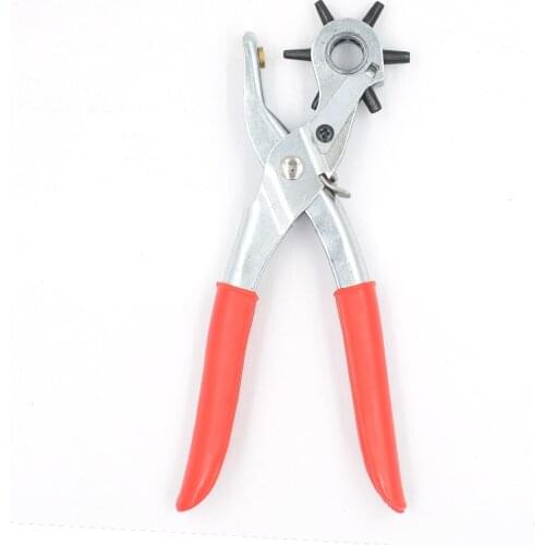 Multifunction Metal Hole Punch Plier Revolving Leather Manual Punch Round Hole Punch Tool Set Household Leather Belt Punche