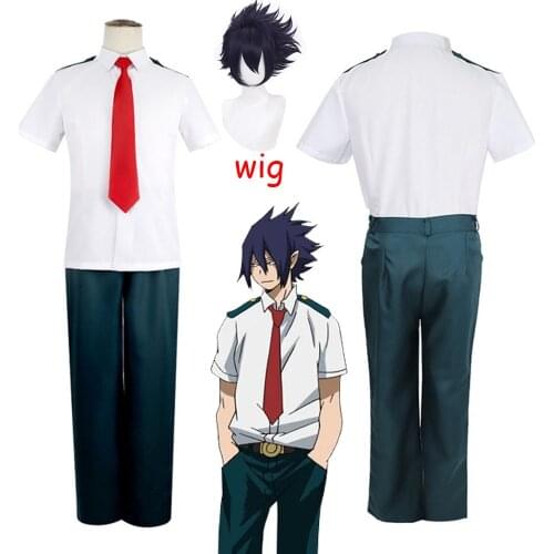 My Hero Academia Boku no Hiro Akademia Yamayiki Halloween Costume Tamaki Dark Blue Purple Mix Short Wig Synthetic