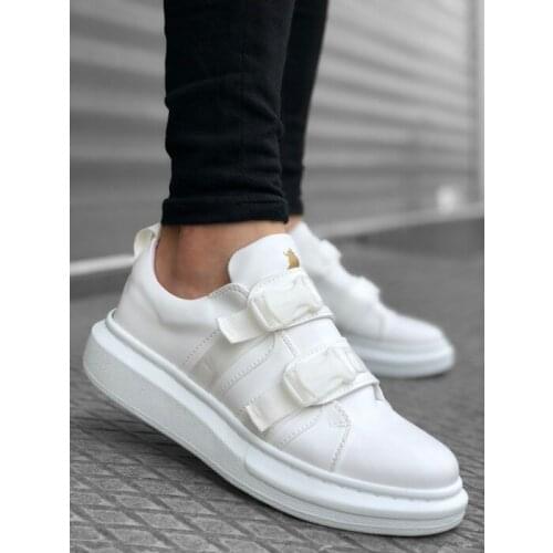 Mens Sneakers Casual Comfortable Stylish Skın Leather Standard Mold Running Shoes Thick Sole