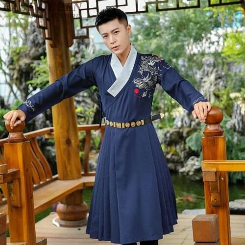 Chinese warrior costume hanfu men ancient chinese costume FF1139