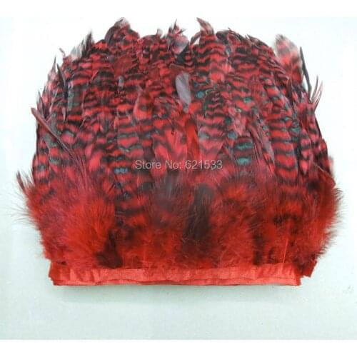 Feathers Trim,10yards/lot-Red Chinchilla Rooster Feathers Trim,chinchilla feather fringe,4-6inches height
