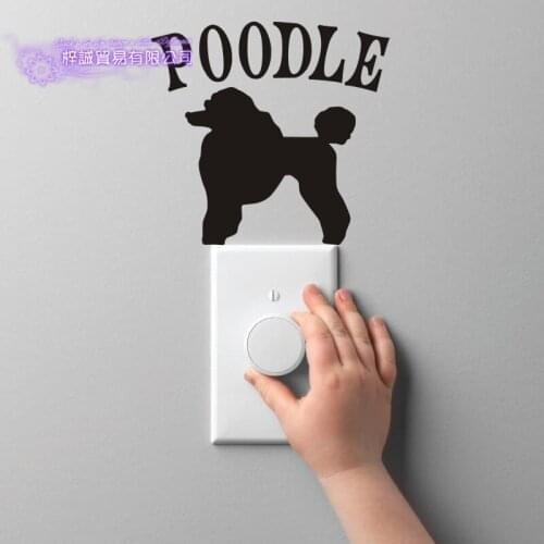 POODLE Switch Sticker Decal Pet Shop Sticker Decal Posters Vinyl Wall Art Decals Decor Mural Pet Clinic Decal Car Sticker