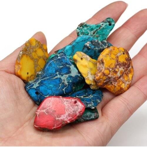 Emperor Stone Pendants Charms Natural Stone Single Hole Pendants for Making DIY Jewelry Necklace Bracelets Accessories 18-40mm