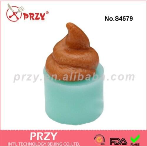 Poo Silicone Mold Ice Cream Soap Candle Mold Silicone Barking Tools Aroma Stone Molds Moulds Silicone Rubber PRZY Eco-friendly