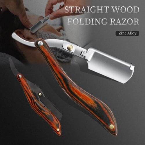 Pro Retro Folding Shaving Razor Holder Barber Beard Stylist Razor Zinc Alloy Material Men Hair Cleaning Tool Stylist Accessories