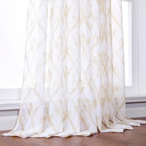 LISM Sheer Curtains for Living Room Diamond Tulle Curtain Bedroom Kitchen Window Treatment Finished Voile Drape Home Decoration