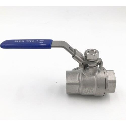 SS304 1/2" NPT Full Port Ball Valve Vinyl Handle Female Threaded