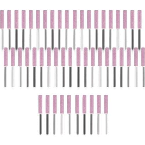 TOP 50 Pieces Burr Grinding Stone File,Polishing Grinding Tool Grinding Bits for Chainsaw Sharpener, 3/16 Inch/ 4.8 mm