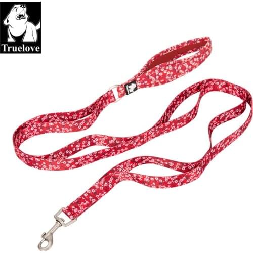 Truelove Floral Pet Leash Neoprene Padded Handle Extra Traffic Control Dog and Cat Strong Enough and Easy to Use Travel TLL3112