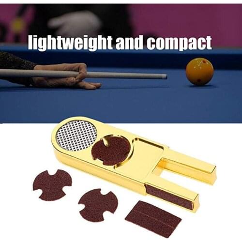 U-shape Cue Tip Shaper Repair Tool Tip Tool,Multi Functional Billiard Cue Tip Trimmer Shaper Tapper Repair Tool
