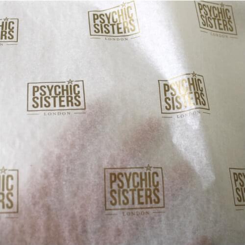 Custom printed logo gift packaging paper/ Moisture Proof wrapping paper/print logo on tissue paper