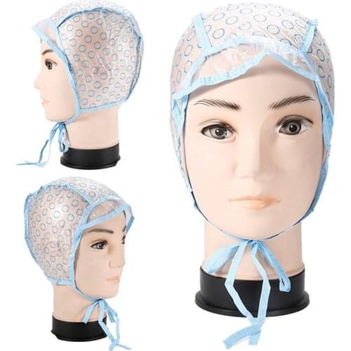 Hair Dyeing Cap + Hook Brush Coloring Highlighting Tinting Cover Protector DIY Home Use Silicone Cap Salon Hair Styling Tools