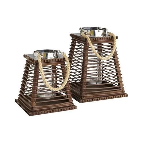 Southeast Asia Middle East style rattan wooden windproof lamp candle holder soft decoration ornaments garden decoration