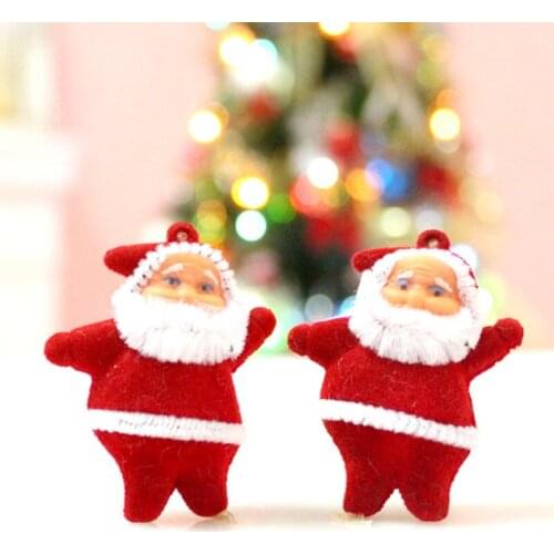 10pcs/pack Christmas Decoration Santa Claus Christmas Tree Ornaments Christmas Supplies Decorative Gifts Cute Christmas Toys