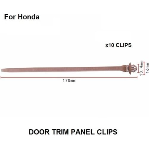 10x Push Mount Wire Ties Releasable Nylon Cable Strap For Honda / Nylon Retainer Clip Brand New