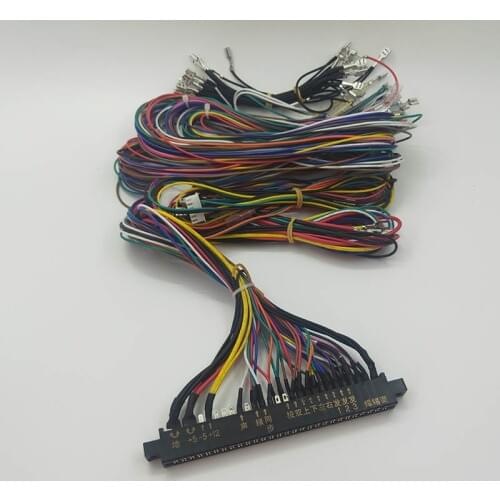 28pin Jamma Harness with 5 ,6 action button wires arcade game for Pandora sanwa joystick arcade game box machine cabinet