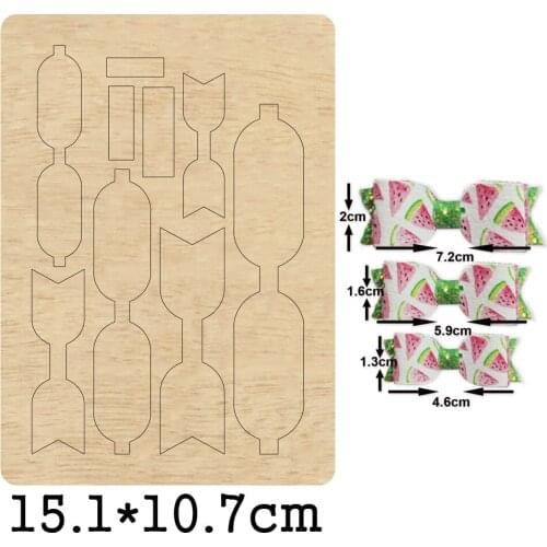 3Pcs New Bow-Knot Wooden Mold Headband Wood Dies For DIY Leather Cloth Paper Craft Fit Common Die Cutting Machines on the Market