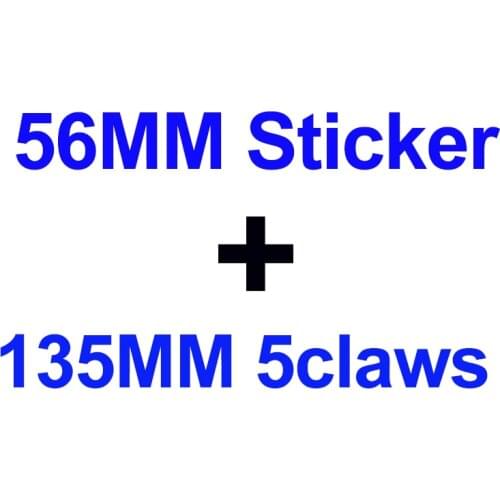 4PCS Car Styling 56MM Sticker 135mm 5Claws Wheel Rim Covers Wheels Center Hub Caps Emblem Auto Accessory 4F0601165N Gray/Black