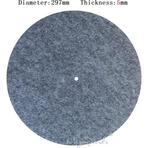 5MM Grey Anti-static Slipmat 12'' Felt Record Mat for Phonograph Turntable Vinyl