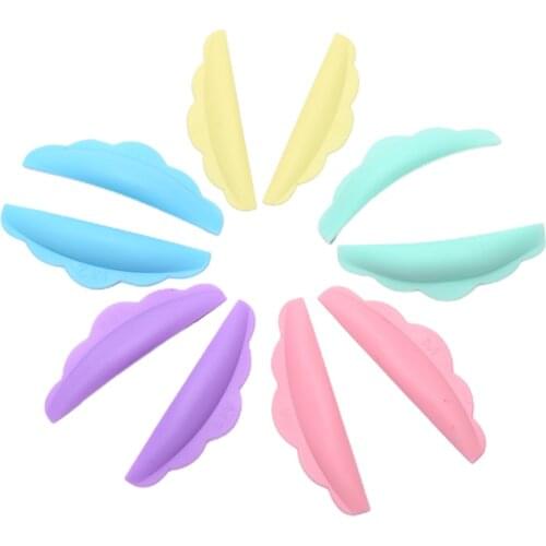 5Pairs Silicone Eyelash Perm Pad Colorful Recycling Lashes Rods Shield Lifting 3D Eyelash Curler Accessories Applicator Tools