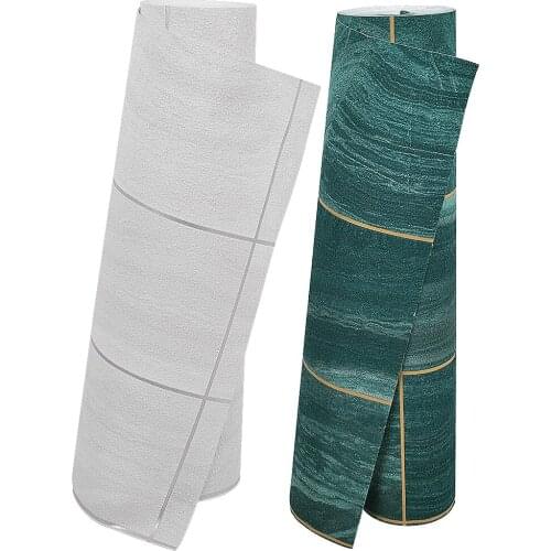 53cmx10m Nordic Geometric Imitation Marble Pattern Non-Woven Deerskin Velvet Wallpaper 3D Luxury Living Room TV Background Wall