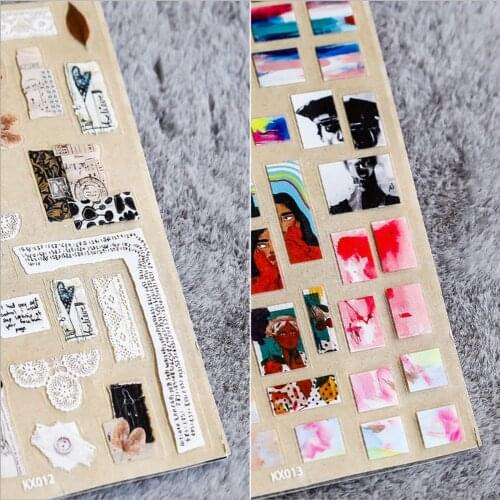 Abstract painting Art painting Nail Art Sticker 3D Engraved Nail Art Decorations Nail Decals Design