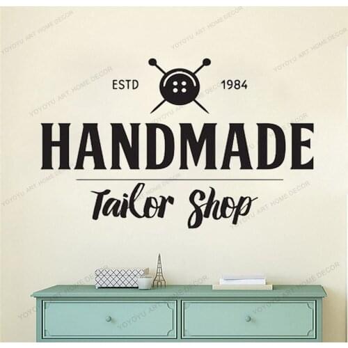 Atelier wall decal Tailor Shop Sewing Studio decor Stickers Fashion Clothes wall stickers bedroom Shop personalized yw-724
