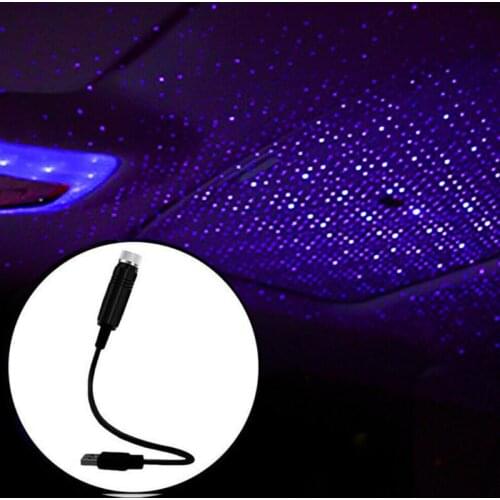 Car USB Star Beautiful Ceiling Light Starry Sky Projection Decor Lamp Roof Night Lights Protable Romantic Atmosphere