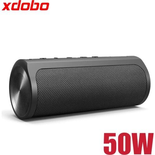 XDOBO Bluetooth Speaker 50W Portable Sound Column Subwoofer Deep Bass Soundbar IPX7 Waterproof with 6600mAh Power Bank Boombox
