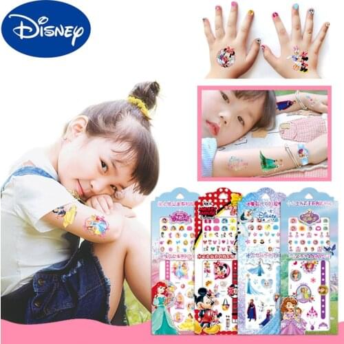 Childrens Nail Sticker Tattoo Sticker Set Disney Frozen Snow White Sofia Mickey Mouse Stickes DIY Cartoon Anime Figure Stick