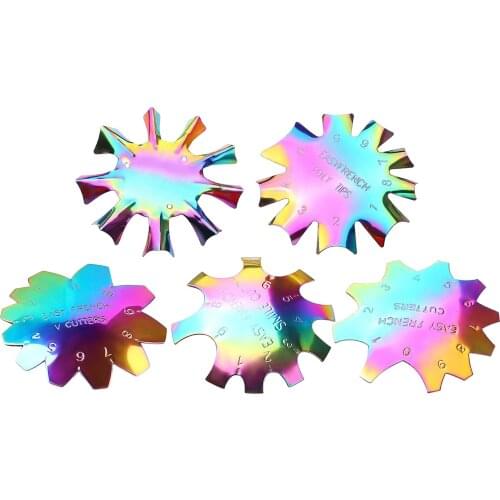 DIY Nails Painting Colorful Easy French Nail Art Line Cutter