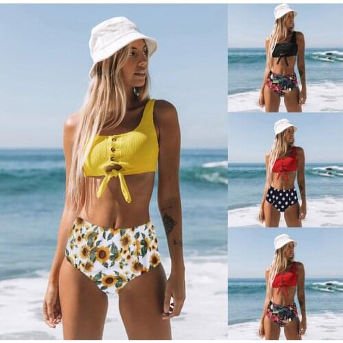 Home&Nest Women Sexy Patchwork Bikini Push-Up Pad Swimwear Swimsuit Beachwear Set Beachwear Set Two Piece Swimsuit Bikini New