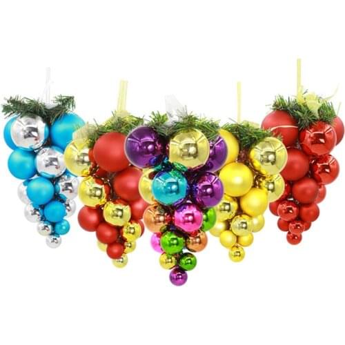 20 Christmas Balls Bright Light Ball Decoration Grape Bunch Shopping Mall Party Decoration Ornaments Garland for Colored Balls