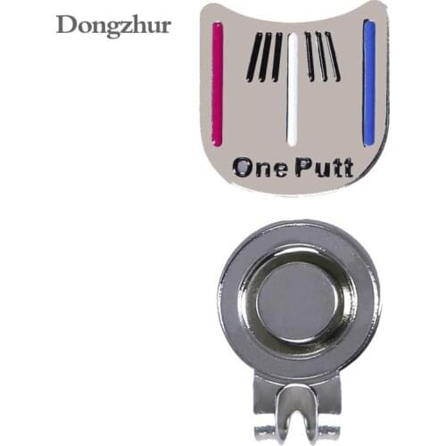 One Putt Golf Putting Alignment Aiming Tool Ball Marker Magnetic Drop With Clip Hat Shipping H6U7