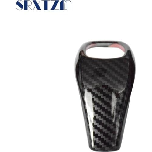 Carbon Fiber Style Car Gear Shift Knob Head Cover Trim Frame for BMW X1 F48 2 Series F46 2015 2016 2017 2018 Car Accessories