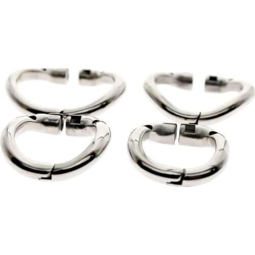 36 40 45 50mm for choose Stainless steel chastity device parts penis Additional Arc Chastity Base Ring SPARE PART CURVED RING