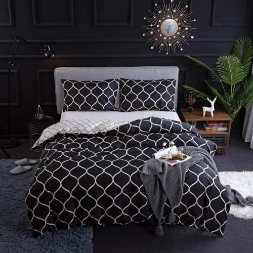 Black Green Nordic Style Simple Lines Pattern 10 Size Single Twin Double Full Queen King Comforter CoversBedding Sets