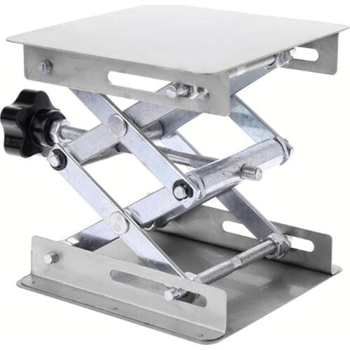 Laboratory Lifting Platform Stand Rack Scissor Jack Bench Lifter Table Lab 100x100mm Stainless Steel For Scientific Experiment
