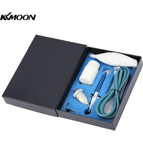 Mini Airbrush Kit Art Painting Tattoo Single Action Gravity Feed AirBrush 0.5mm Spray Gun + Air Brush Cleaning Repair Tool Kit
