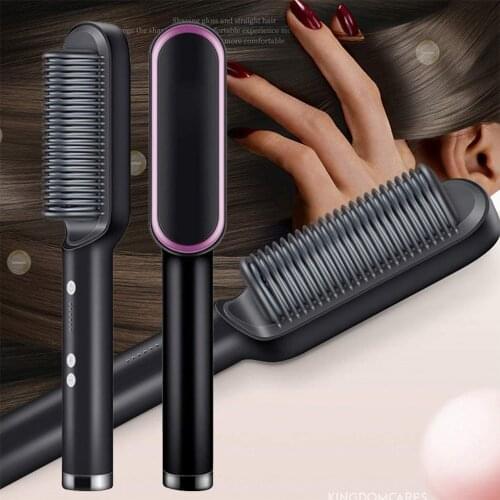 Multifunctional Professional Hair Straightener Tourmaline Ceramic Hair Curler Brush Hair Comb Straighteners Curling Hair Iron