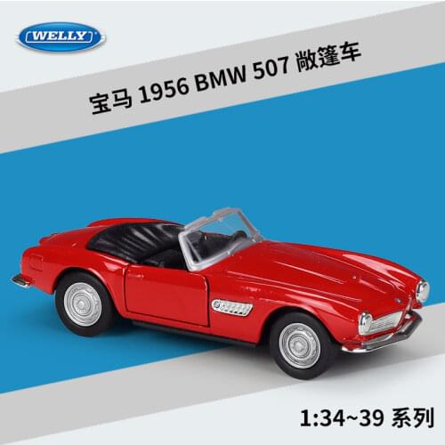 WELLY 1:36 1956 BMW 507 Convertible Simulation Pull Back Car Model Car Metal Alloy Toy Car For Kid Gifts Collection